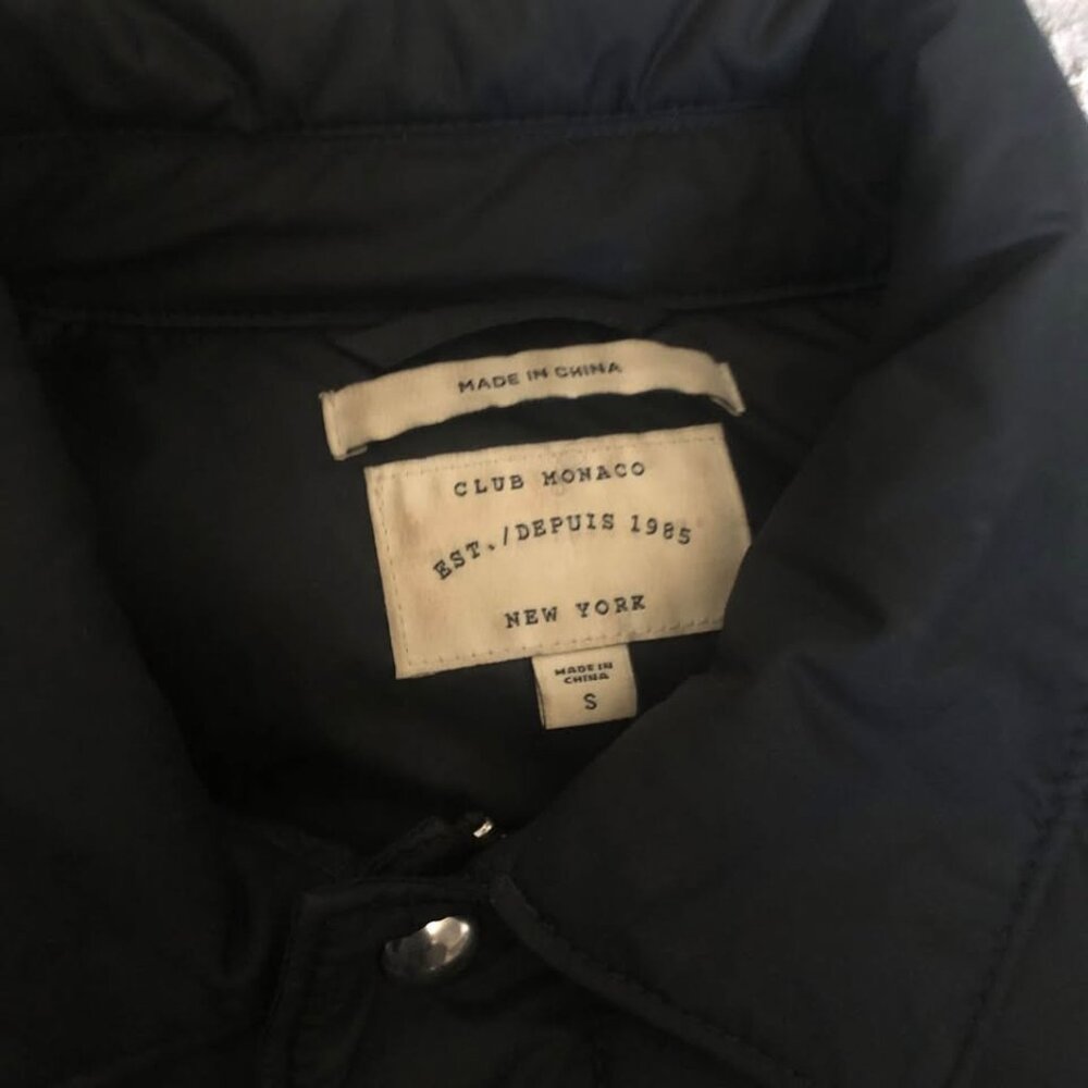 Black Collared Bomber Jacket - - Picture 4 of 4